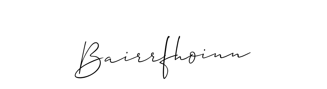 Bairrfhoinn stylish signature style. Best Handwritten Sign (Allison_Script) for my name. Handwritten Signature Collection Ideas for my name Bairrfhoinn. Bairrfhoinn signature style 2 images and pictures png