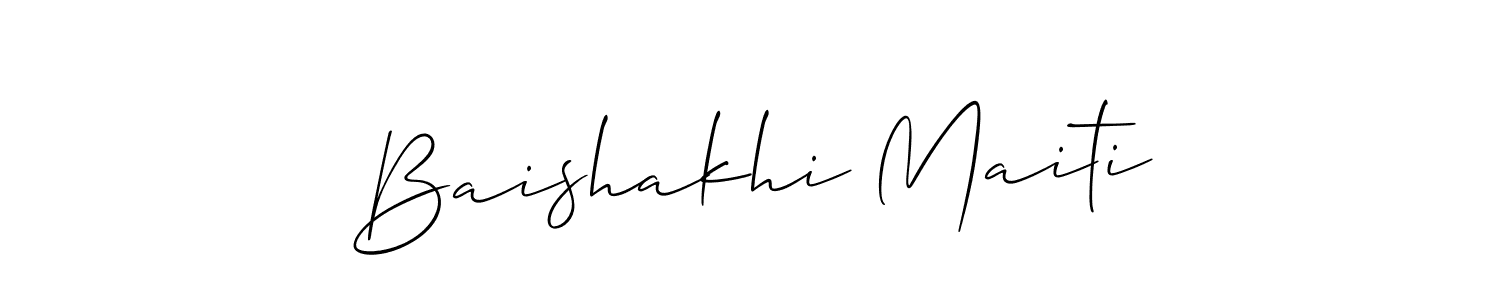 How to make Baishakhi Maiti signature? Allison_Script is a professional autograph style. Create handwritten signature for Baishakhi Maiti name. Baishakhi Maiti signature style 2 images and pictures png