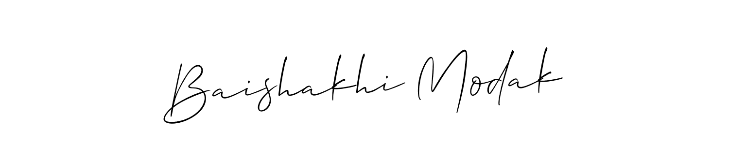 Design your own signature with our free online signature maker. With this signature software, you can create a handwritten (Allison_Script) signature for name Baishakhi Modak. Baishakhi Modak signature style 2 images and pictures png