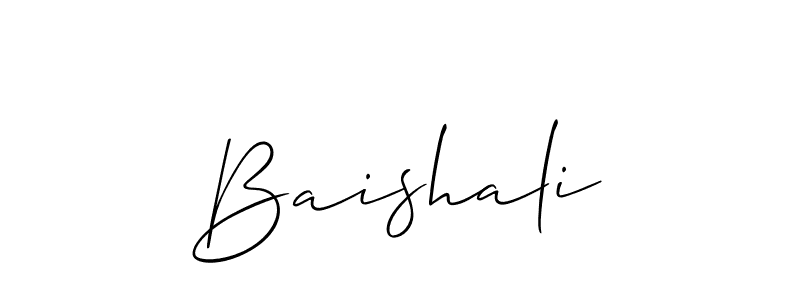 Allison_Script is a professional signature style that is perfect for those who want to add a touch of class to their signature. It is also a great choice for those who want to make their signature more unique. Get Baishali name to fancy signature for free. Baishali signature style 2 images and pictures png