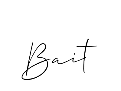 How to make Bait name signature. Use Allison_Script style for creating short signs online. This is the latest handwritten sign. Bait signature style 2 images and pictures png