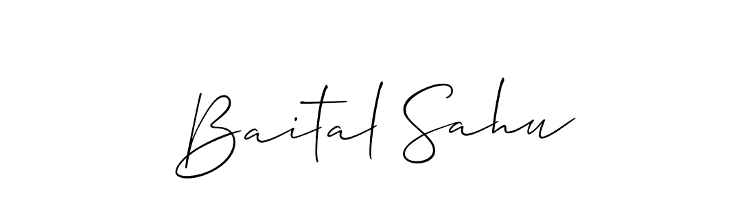 Similarly Allison_Script is the best handwritten signature design. Signature creator online .You can use it as an online autograph creator for name Baital Sahu. Baital Sahu signature style 2 images and pictures png