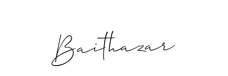 How to make Baithazar signature? Allison_Script is a professional autograph style. Create handwritten signature for Baithazar name. Baithazar signature style 2 images and pictures png