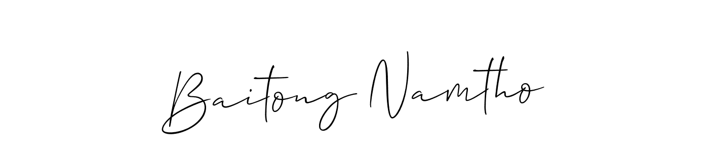 Also we have Baitong Namtho name is the best signature style. Create professional handwritten signature collection using Allison_Script autograph style. Baitong Namtho signature style 2 images and pictures png