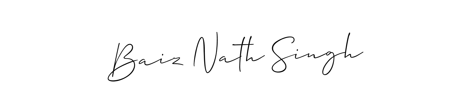 How to make Baiz Nath Singh signature? Allison_Script is a professional autograph style. Create handwritten signature for Baiz Nath Singh name. Baiz Nath Singh signature style 2 images and pictures png
