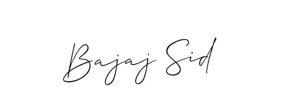 Make a beautiful signature design for name Bajaj Sid. With this signature (Allison_Script) style, you can create a handwritten signature for free. Bajaj Sid signature style 2 images and pictures png