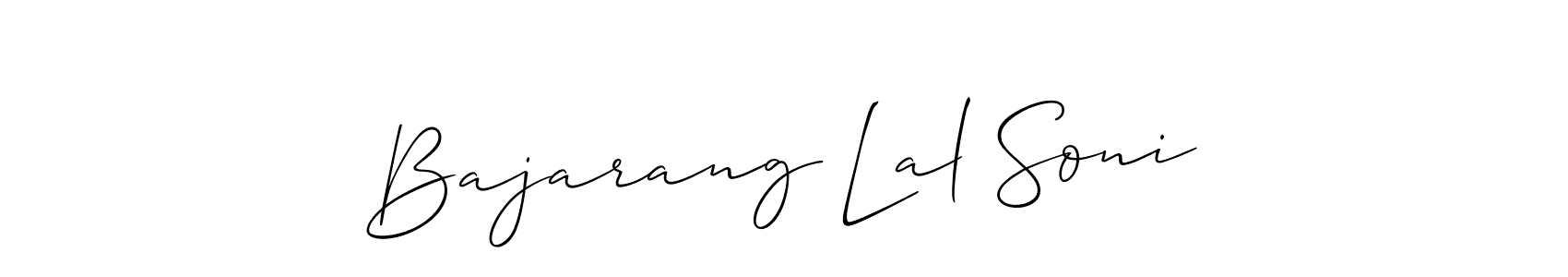 Bajarang Lal Soni stylish signature style. Best Handwritten Sign (Allison_Script) for my name. Handwritten Signature Collection Ideas for my name Bajarang Lal Soni. Bajarang Lal Soni signature style 2 images and pictures png