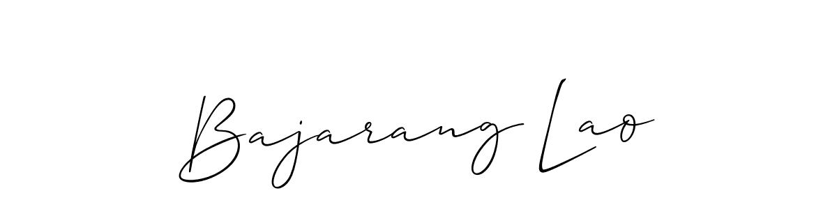 Also we have Bajarang Lao name is the best signature style. Create professional handwritten signature collection using Allison_Script autograph style. Bajarang Lao signature style 2 images and pictures png