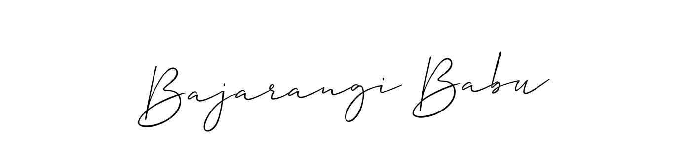 Also You can easily find your signature by using the search form. We will create Bajarangi Babu name handwritten signature images for you free of cost using Allison_Script sign style. Bajarangi Babu signature style 2 images and pictures png