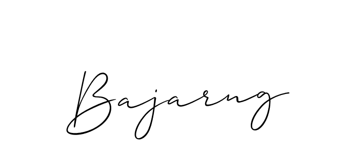 How to make Bajarng name signature. Use Allison_Script style for creating short signs online. This is the latest handwritten sign. Bajarng signature style 2 images and pictures png