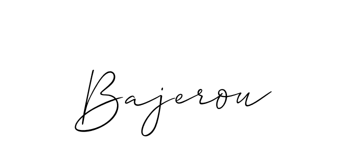 Design your own signature with our free online signature maker. With this signature software, you can create a handwritten (Allison_Script) signature for name Bajerou. Bajerou signature style 2 images and pictures png