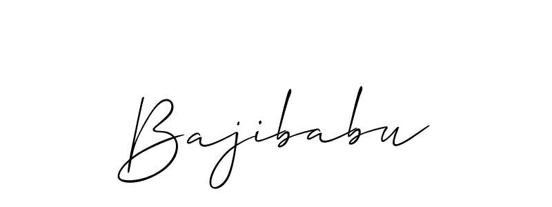 Create a beautiful signature design for name Bajibabu. With this signature (Allison_Script) fonts, you can make a handwritten signature for free. Bajibabu signature style 2 images and pictures png