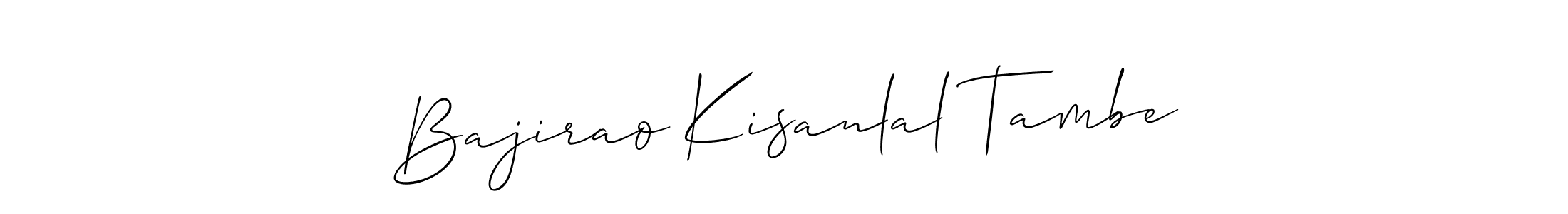 Use a signature maker to create a handwritten signature online. With this signature software, you can design (Allison_Script) your own signature for name Bajirao Kisanlal Tambe. Bajirao Kisanlal Tambe signature style 2 images and pictures png