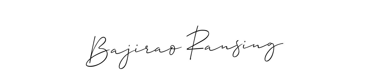 Make a beautiful signature design for name Bajirao Ransing. With this signature (Allison_Script) style, you can create a handwritten signature for free. Bajirao Ransing signature style 2 images and pictures png