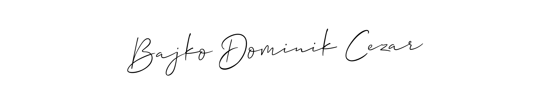 Design your own signature with our free online signature maker. With this signature software, you can create a handwritten (Allison_Script) signature for name Bajko Dominik Cezar. Bajko Dominik Cezar signature style 2 images and pictures png
