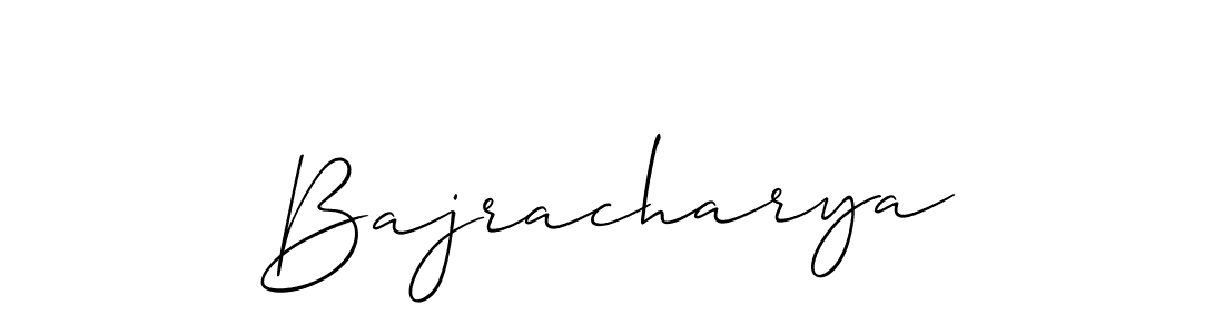 Create a beautiful signature design for name Bajracharya. With this signature (Allison_Script) fonts, you can make a handwritten signature for free. Bajracharya signature style 2 images and pictures png