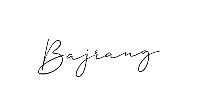 Use a signature maker to create a handwritten signature online. With this signature software, you can design (Allison_Script) your own signature for name Bajrang. Bajrang signature style 2 images and pictures png