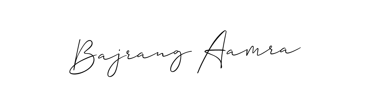 How to make Bajrang Aamra name signature. Use Allison_Script style for creating short signs online. This is the latest handwritten sign. Bajrang Aamra signature style 2 images and pictures png