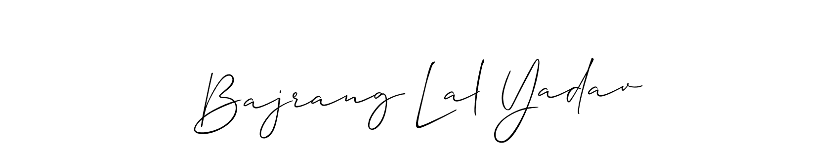 Create a beautiful signature design for name Bajrang Lal Yadav. With this signature (Allison_Script) fonts, you can make a handwritten signature for free. Bajrang Lal Yadav signature style 2 images and pictures png