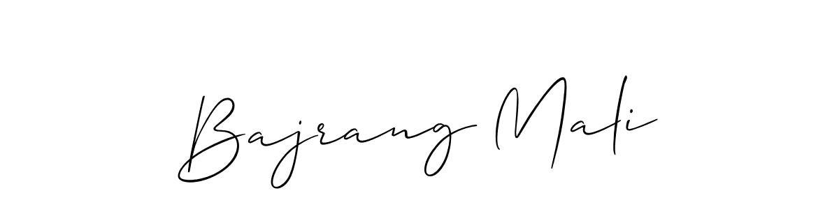 You should practise on your own different ways (Allison_Script) to write your name (Bajrang Mali) in signature. don't let someone else do it for you. Bajrang Mali signature style 2 images and pictures png