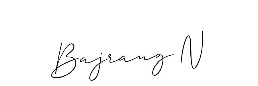 Make a beautiful signature design for name Bajrang N. Use this online signature maker to create a handwritten signature for free. Bajrang N signature style 2 images and pictures png