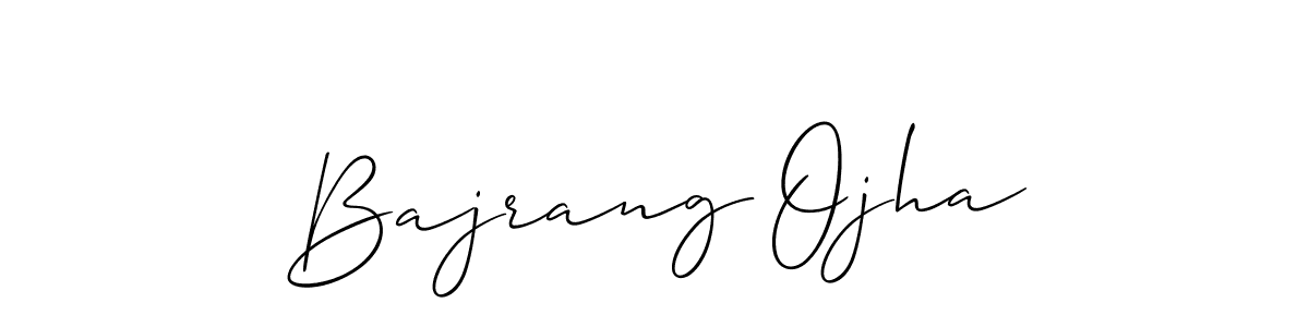 Also You can easily find your signature by using the search form. We will create Bajrang Ojha name handwritten signature images for you free of cost using Allison_Script sign style. Bajrang Ojha signature style 2 images and pictures png