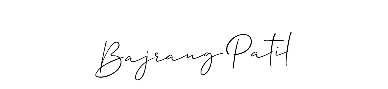 Also we have Bajrang Patil name is the best signature style. Create professional handwritten signature collection using Allison_Script autograph style. Bajrang Patil signature style 2 images and pictures png