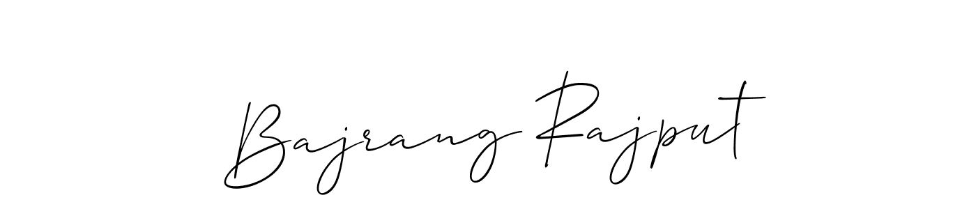 Also we have Bajrang Rajput name is the best signature style. Create professional handwritten signature collection using Allison_Script autograph style. Bajrang Rajput signature style 2 images and pictures png
