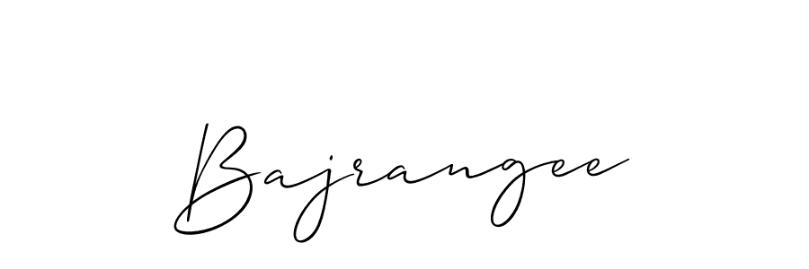 Create a beautiful signature design for name Bajrangee. With this signature (Allison_Script) fonts, you can make a handwritten signature for free. Bajrangee signature style 2 images and pictures png