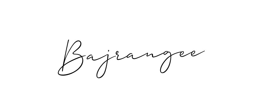 Create a beautiful signature design for name Bajrangee. With this signature (Allison_Script) fonts, you can make a handwritten signature for free. Bajrangee signature style 2 images and pictures png