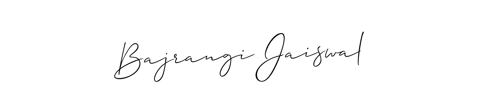 Best and Professional Signature Style for Bajrangi Jaiswal. Allison_Script Best Signature Style Collection. Bajrangi Jaiswal signature style 2 images and pictures png