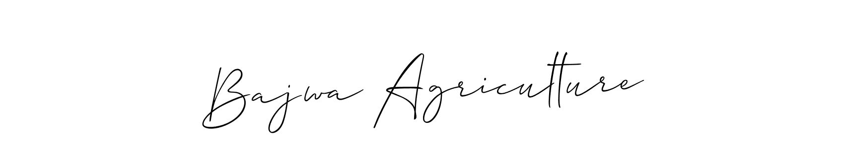 Similarly Allison_Script is the best handwritten signature design. Signature creator online .You can use it as an online autograph creator for name Bajwa Agriculture. Bajwa Agriculture signature style 2 images and pictures png