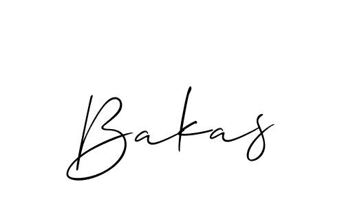 Best and Professional Signature Style for Bakas. Allison_Script Best Signature Style Collection. Bakas signature style 2 images and pictures png