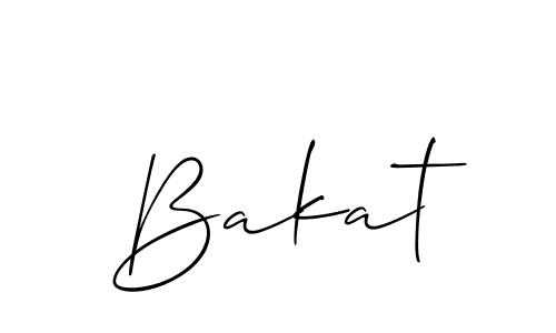Use a signature maker to create a handwritten signature online. With this signature software, you can design (Allison_Script) your own signature for name Bakat. Bakat signature style 2 images and pictures png