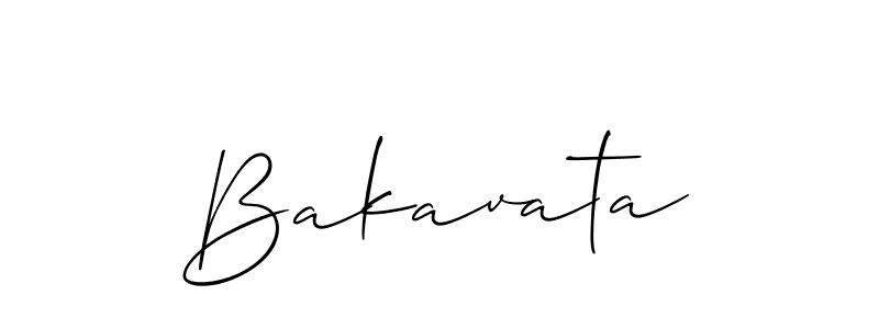 Design your own signature with our free online signature maker. With this signature software, you can create a handwritten (Allison_Script) signature for name Bakavata. Bakavata signature style 2 images and pictures png