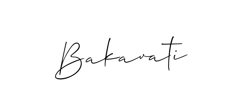 Make a beautiful signature design for name Bakavati. With this signature (Allison_Script) style, you can create a handwritten signature for free. Bakavati signature style 2 images and pictures png