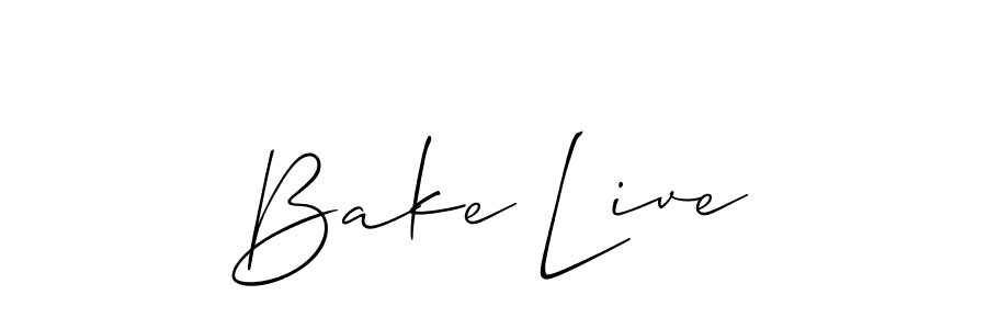 Allison_Script is a professional signature style that is perfect for those who want to add a touch of class to their signature. It is also a great choice for those who want to make their signature more unique. Get Bake Live name to fancy signature for free. Bake Live signature style 2 images and pictures png
