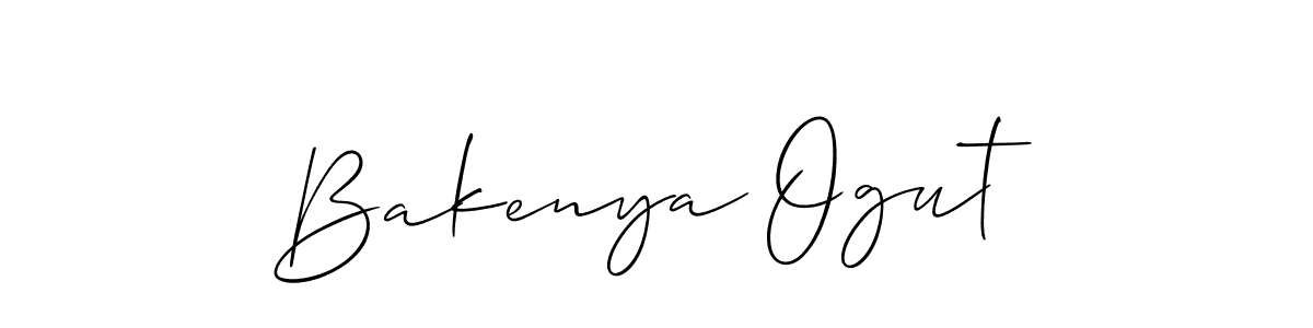 Bakenya Ogut stylish signature style. Best Handwritten Sign (Allison_Script) for my name. Handwritten Signature Collection Ideas for my name Bakenya Ogut. Bakenya Ogut signature style 2 images and pictures png