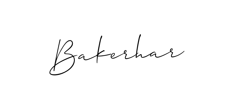 Create a beautiful signature design for name Bakerhar. With this signature (Allison_Script) fonts, you can make a handwritten signature for free. Bakerhar signature style 2 images and pictures png
