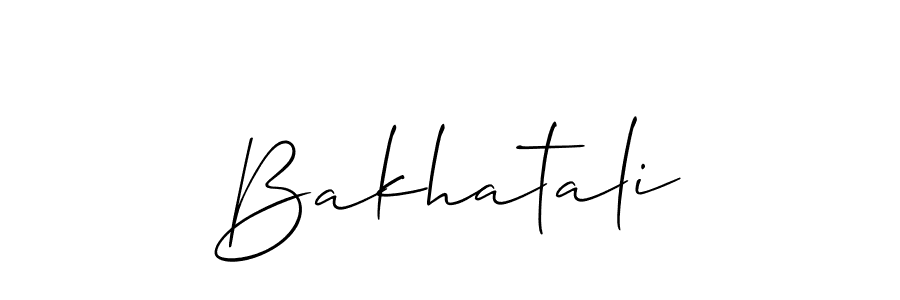 Make a beautiful signature design for name Bakhatali. With this signature (Allison_Script) style, you can create a handwritten signature for free. Bakhatali signature style 2 images and pictures png
