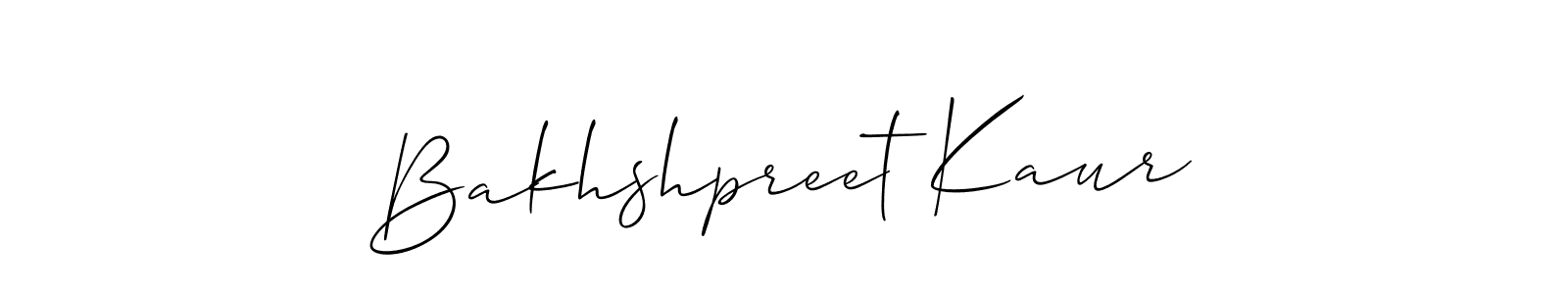 This is the best signature style for the Bakhshpreet Kaur name. Also you like these signature font (Allison_Script). Mix name signature. Bakhshpreet Kaur signature style 2 images and pictures png