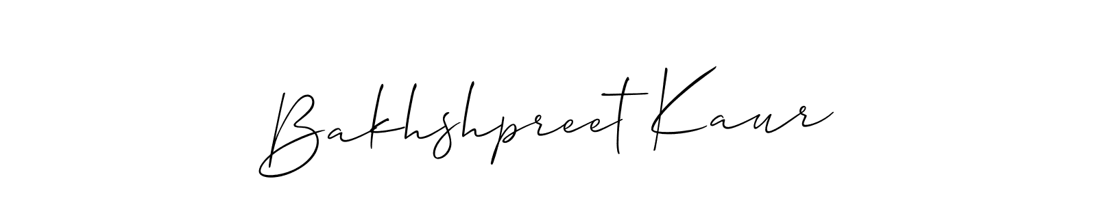 You should practise on your own different ways (Allison_Script) to write your name (Bakhshpreet Kaur) in signature. don't let someone else do it for you. Bakhshpreet Kaur signature style 2 images and pictures png