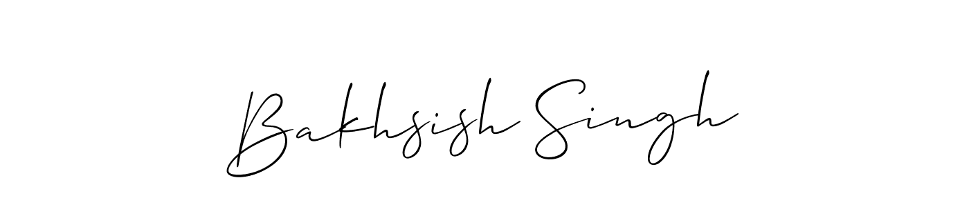 Make a beautiful signature design for name Bakhsish Singh. With this signature (Allison_Script) style, you can create a handwritten signature for free. Bakhsish Singh signature style 2 images and pictures png