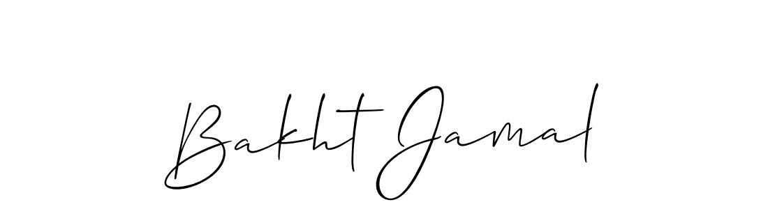 Design your own signature with our free online signature maker. With this signature software, you can create a handwritten (Allison_Script) signature for name Bakht Jamal. Bakht Jamal signature style 2 images and pictures png