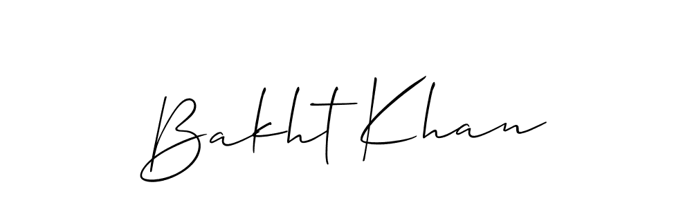 How to make Bakht Khan name signature. Use Allison_Script style for creating short signs online. This is the latest handwritten sign. Bakht Khan signature style 2 images and pictures png