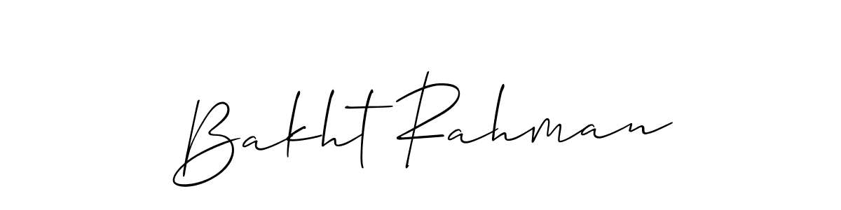 Also You can easily find your signature by using the search form. We will create Bakht Rahman name handwritten signature images for you free of cost using Allison_Script sign style. Bakht Rahman signature style 2 images and pictures png
