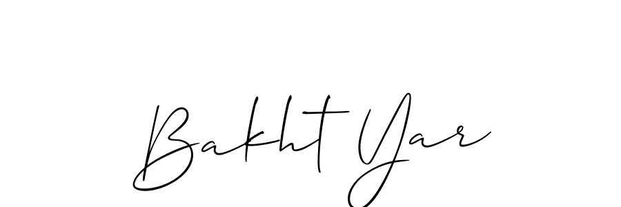 if you are searching for the best signature style for your name Bakht Yar. so please give up your signature search. here we have designed multiple signature styles  using Allison_Script. Bakht Yar signature style 2 images and pictures png