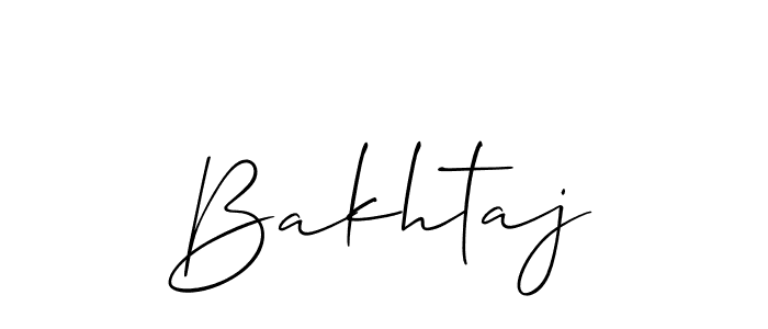 Design your own signature with our free online signature maker. With this signature software, you can create a handwritten (Allison_Script) signature for name Bakhtaj. Bakhtaj signature style 2 images and pictures png