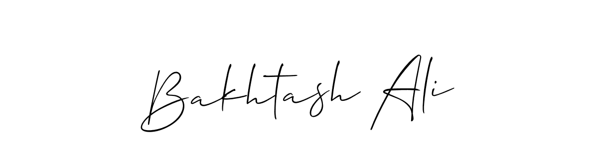 How to make Bakhtash Ali name signature. Use Allison_Script style for creating short signs online. This is the latest handwritten sign. Bakhtash Ali signature style 2 images and pictures png