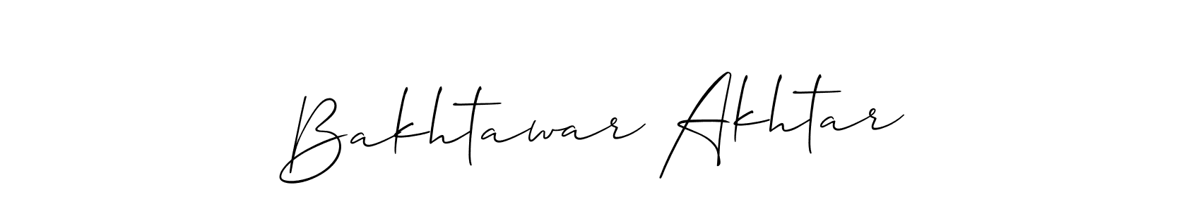 How to make Bakhtawar Akhtar  name signature. Use Allison_Script style for creating short signs online. This is the latest handwritten sign. Bakhtawar Akhtar  signature style 2 images and pictures png